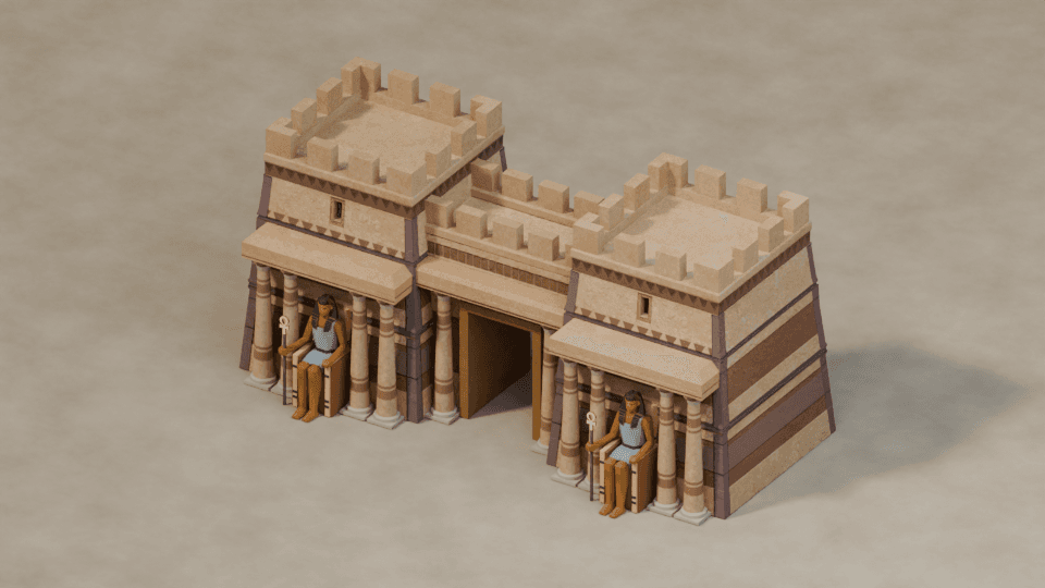 An Egyptian military gate building asset