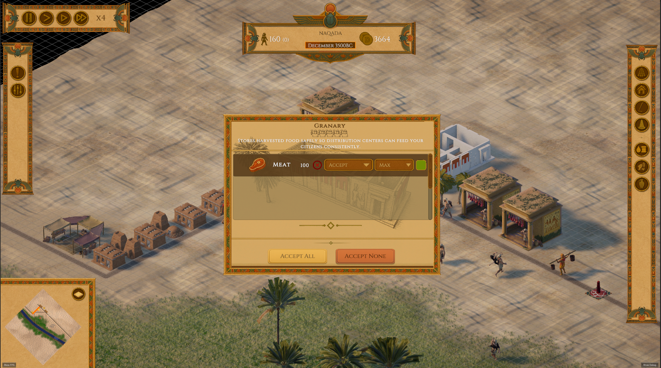 Granary storage and placement