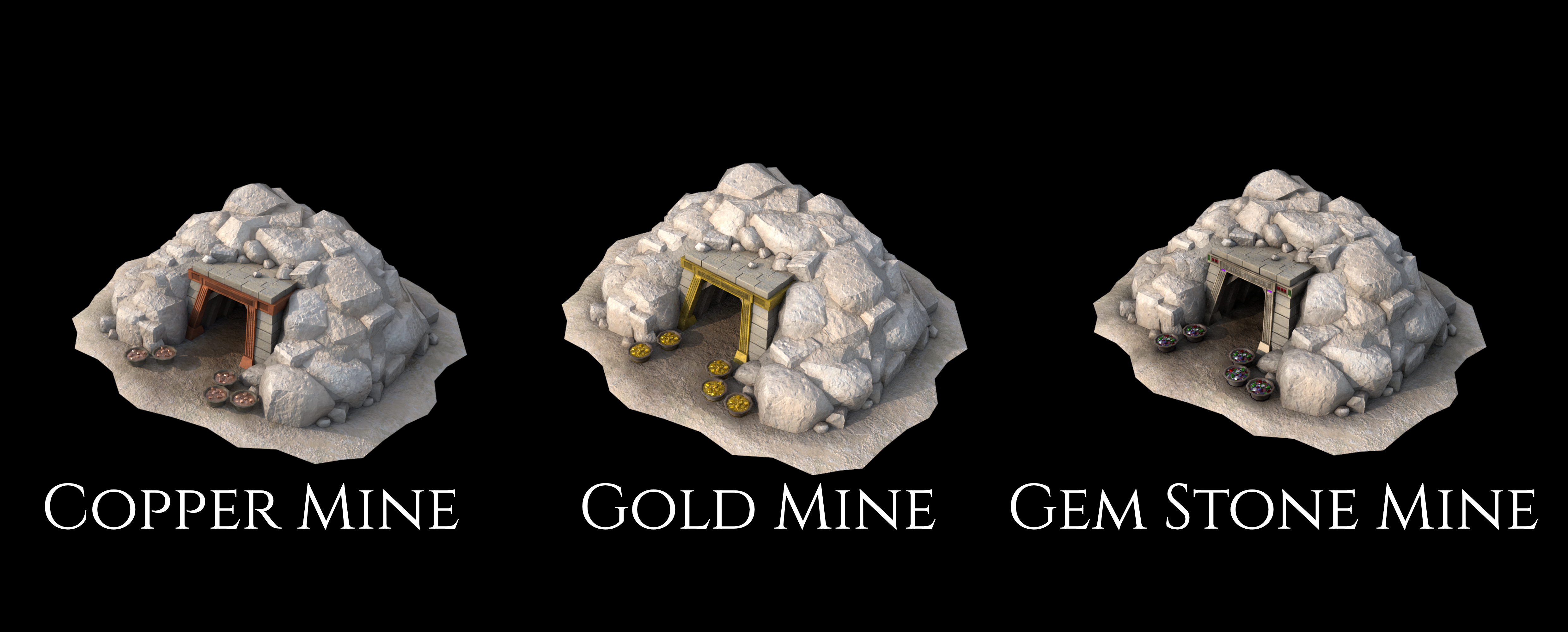 Prototype mine types for metal supply